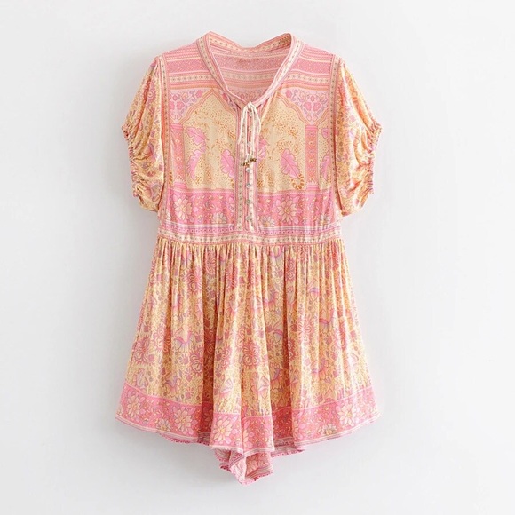 Spell & The Gypsy Pink Floral Romper - Picture 2 of 6